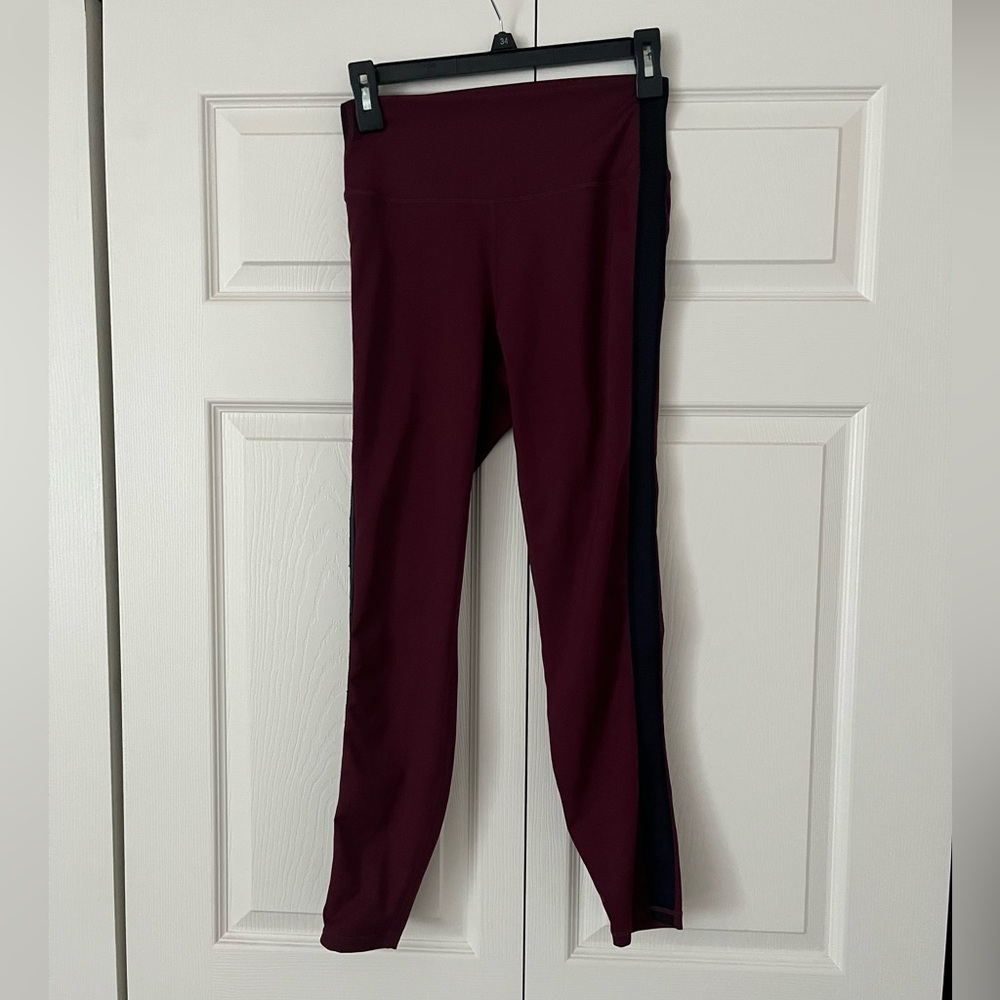 IVL collective Burgundy and Black Leggings size medium high rise
